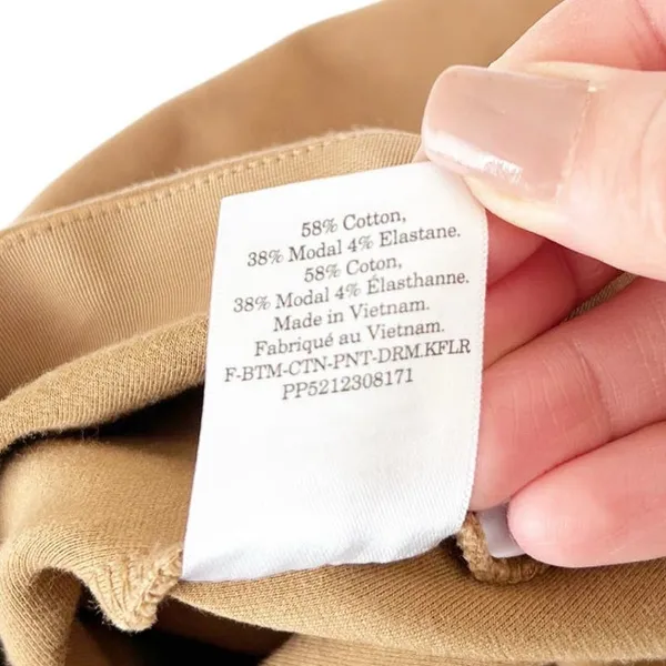 Everlane Tan The Dream Kick Flare Pull On Pants Sz L - Image 4