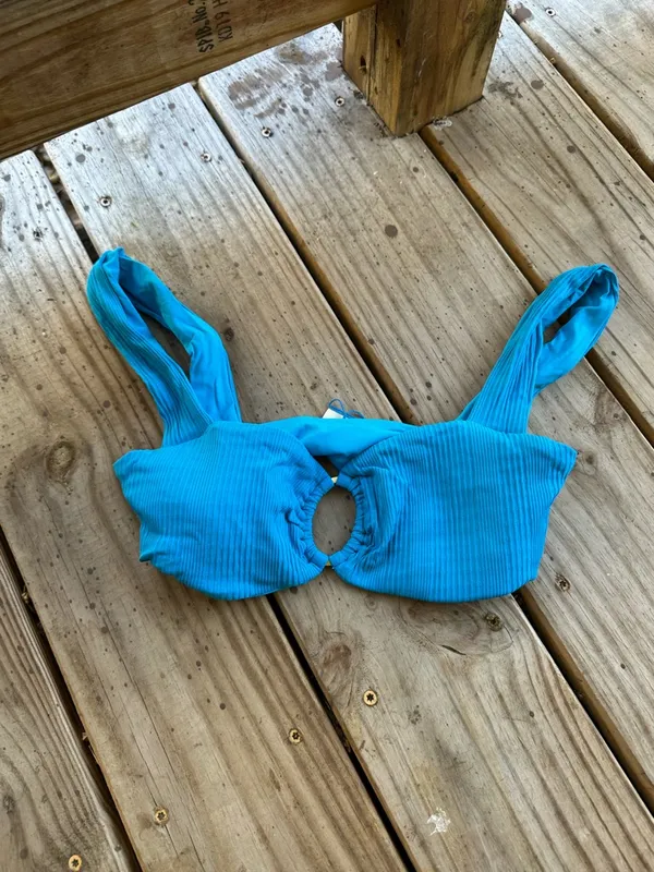 NWOT L*Space willow ribbed bikini top electric blue - Image 2