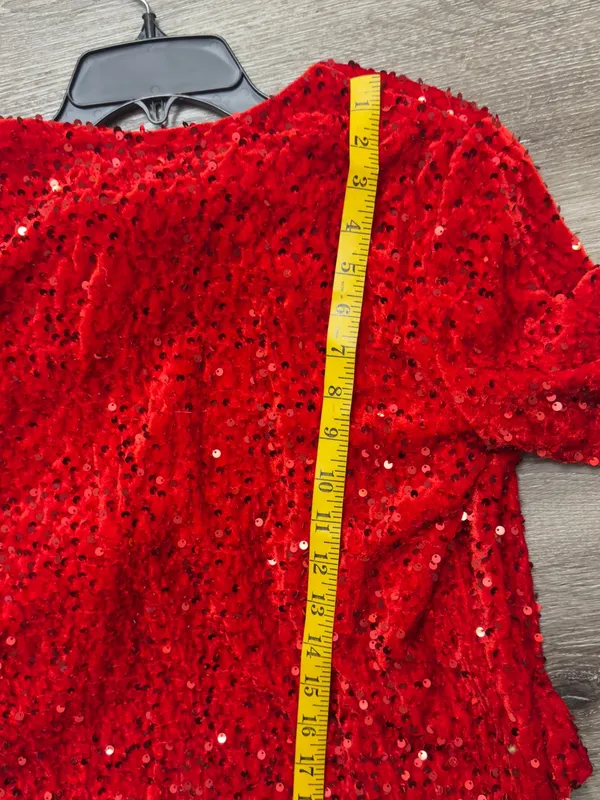 Source Unknown NWOT Red Sequin Bow-Tie Crop Jacket - Women's Sz Med - Image 8