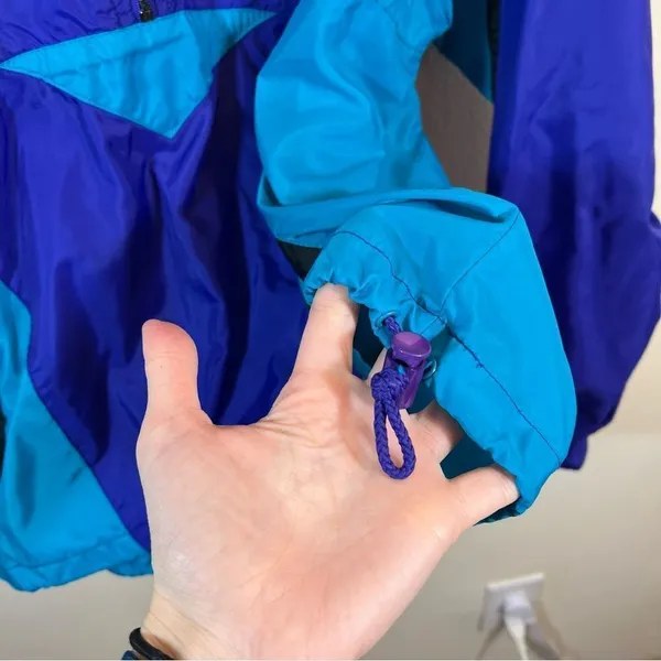 Vintage Nike Windbreaker Purple Blue Medium‎ Gray Tag - Image 7