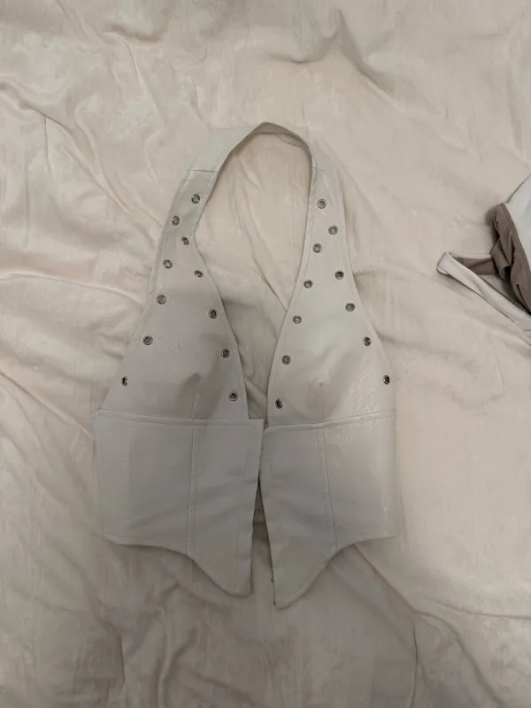 Princess Polly White Halter Top - Image 2
