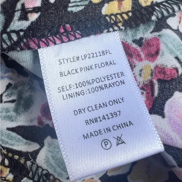 Floret Studios Floral Romper, Size XL, Smocked, Purple Yellow Black, Shorts - Image 10
