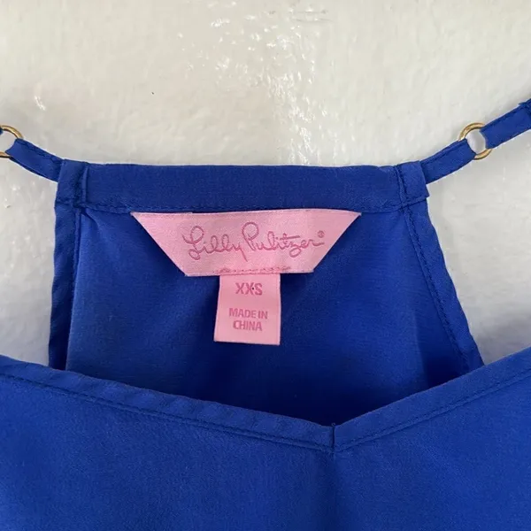 Lilly Pulitzer Dusk Top Coastal Blue EUC - Image 3