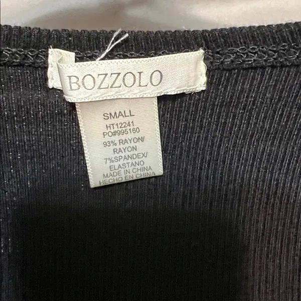 Bozzolo Black V-Neck Crop Top - Image 6