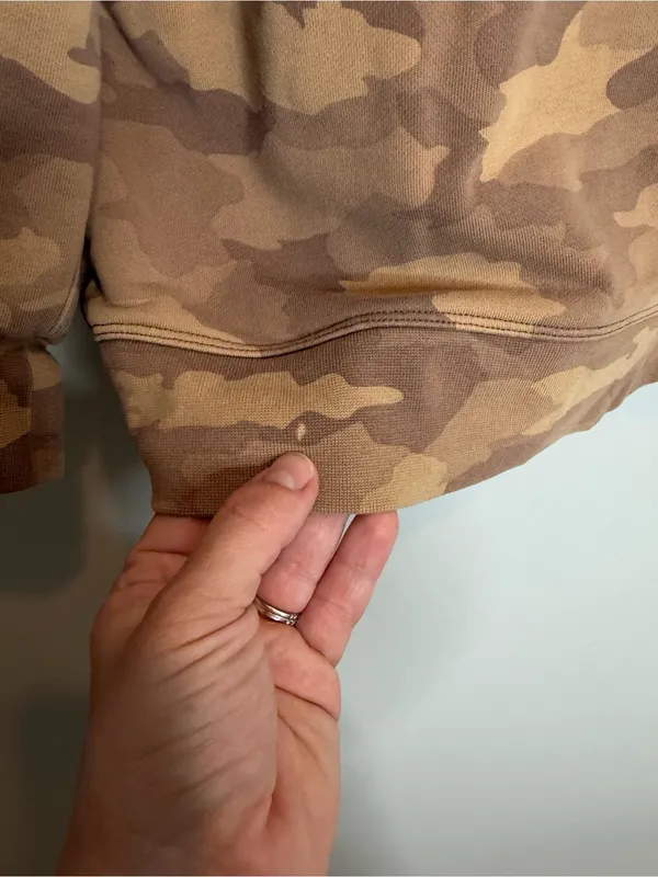 Lululemon Perfectly Oversized Crew Size 8 Heritage 365 Camo Beige Sweatshirt - Image 3