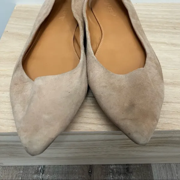 J. Crew Light Brown Leather‎ Pointed Toe Flats 7.5 - Image 4