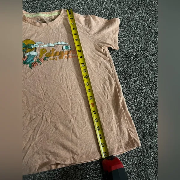 Patagonia Peach Palm Protest Vote Surf Activism Short Sleeve Shirt S - Image 5