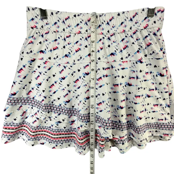 Lucky In Love Ruffled Tiered Tennis Skort Womens S White‎ Abstract Sporty Chic - Image 9