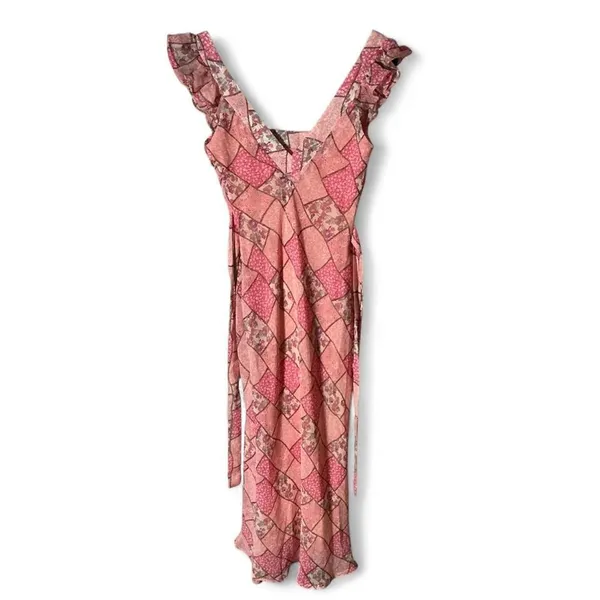 Bailey Rose Pink Patchwork Floral Maxi Dress BRD2103-11 Womens‎ S Cottagecore - Image 7
