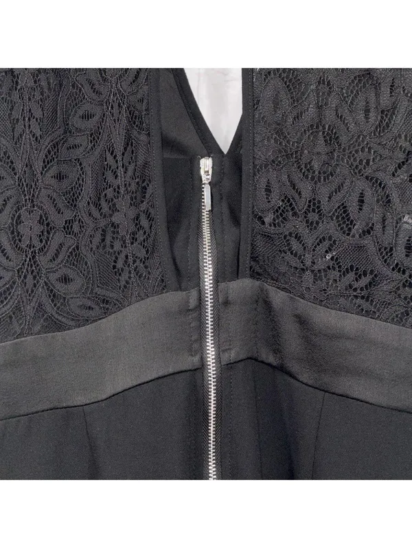 XOXO Black Lace Wide Leg Jumpsuit Women’s Medium Elegant Evening Party - Image 9