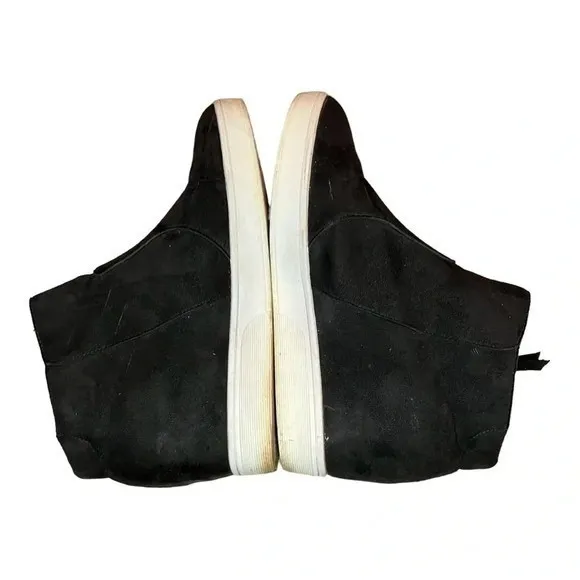 Serra Hidden Wedge Sneaker Women‎ Size 10 Black Faux Suede Zip Bootie Platform - Image 5