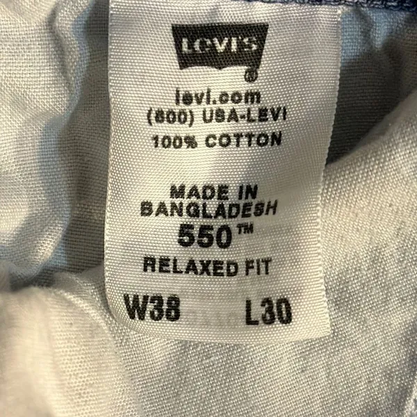 Levi’s 550 Denim Relaxed Fit. Waist:36 ,Inseam: 27 inches - Image 12