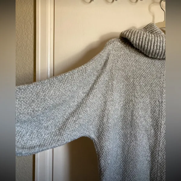 *Maurices Gray Marbled Knit Waffle Knit Cowl Neck Long Sleeve Sweater #QB - Image 6