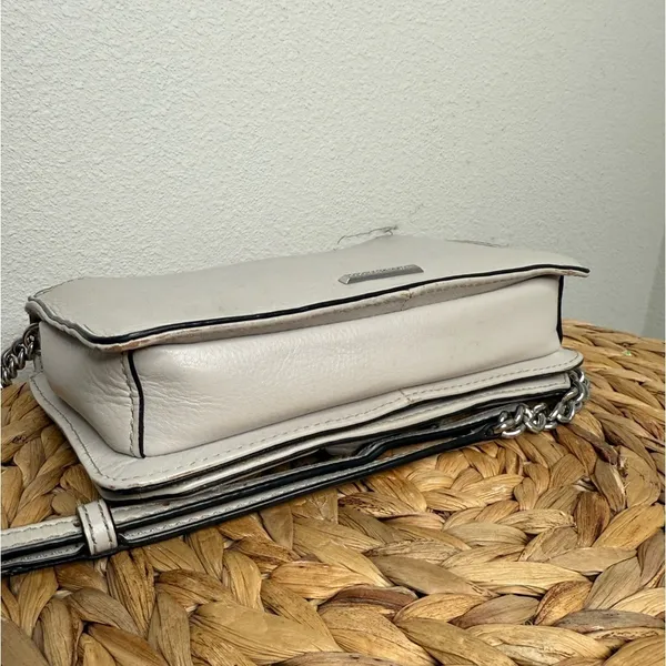 Rebecca Minkoff Purse Chevron Quilted Small Love Crossbody in Perla Pale Grey - Image 9
