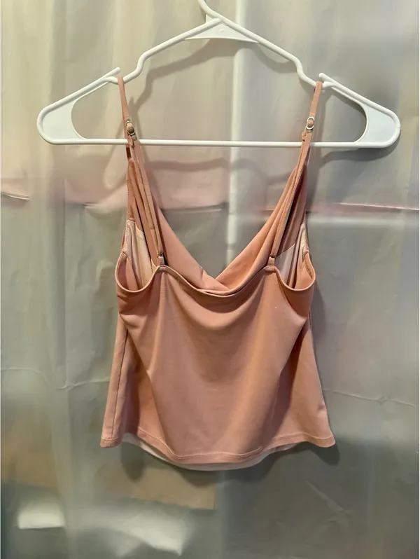 Lovers and Friends Pink Draped Cowl Neck Tank Top XS - Image 3