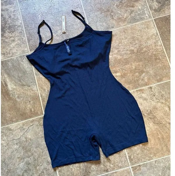 SKIMS Soft Lounge Scoop Onesie Navy Size Large - Image 5