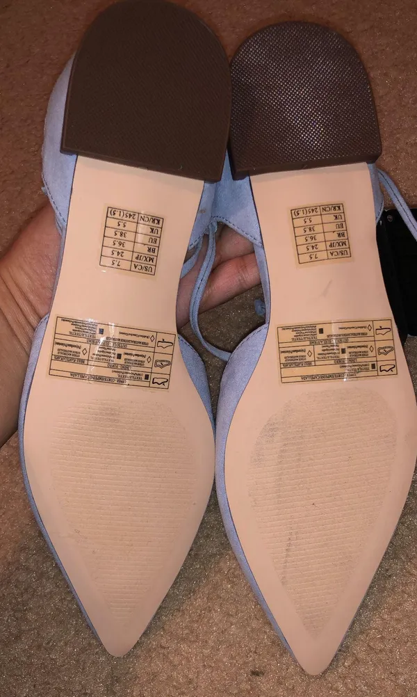Blue lace up flats NEW Size 7.5 - Image 2
