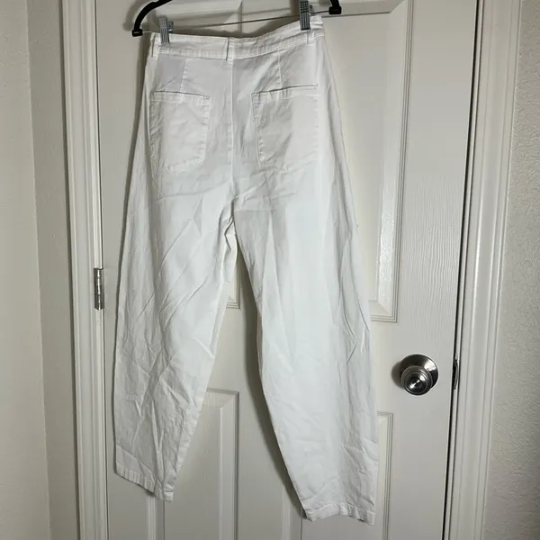 Zara High-Waisted Balloon Fit Pants - Off-White Size 4 - Image 9