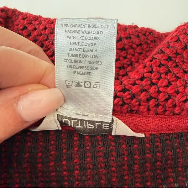 Multiples Merlot Cowl Neck Sweater Size XL - Image 8