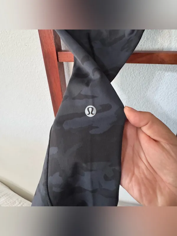 Lululemon Fast and Free Leggings 25" Nulux Incognito Camo Multi Grey - Image 5