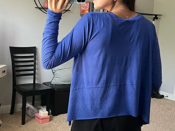 Free People Blue Long Sleeve Top - Image 2