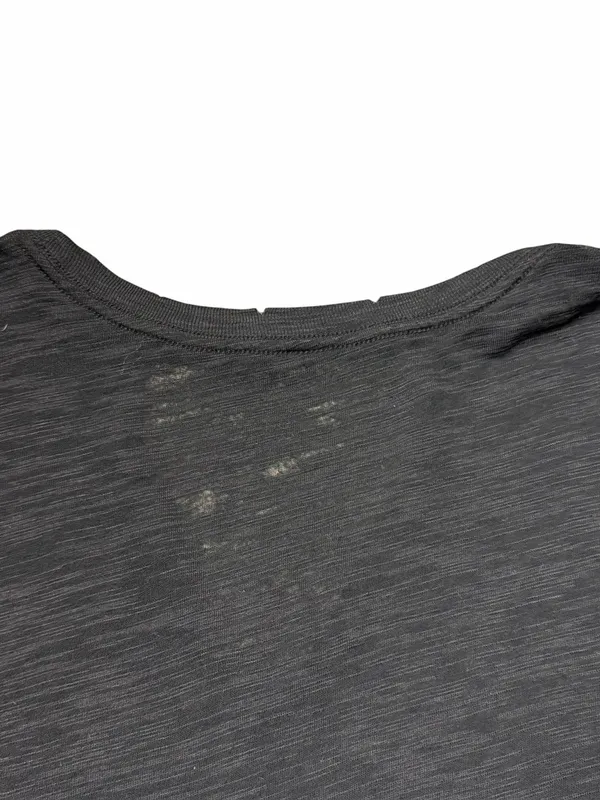 Free People Jordan Tee Carbon Black Cutout V Neck Distressed Slouchy T Shirt M - Image 8