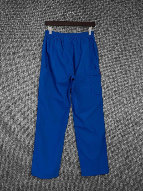 Dickies Medical Royal Blue Scrub Pants Elastic Waist Cargo Uniform Medium - Image 8