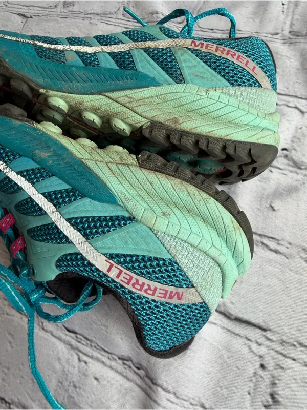Merrell All Out Charge Trail Running Shoes 7.5 ALGIERS BLUE/ADVENTURINE Womens - Image 10