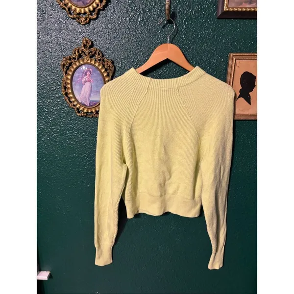 Free People Light Green Sweater Size XS - Image 2