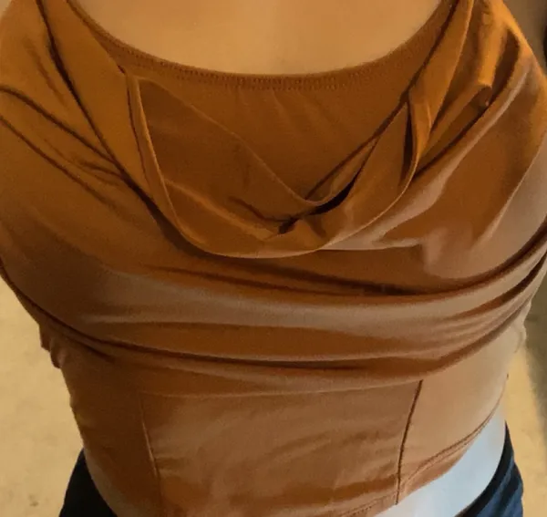 Dark Orange Corset Like Top - Image 2