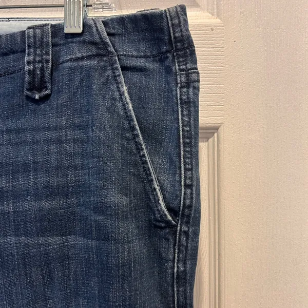 Gap 1969 Boyfriend Flare Robertson Trouser Jeans Dark Wash Blue Womens Sz 32/14‎ - Image 2