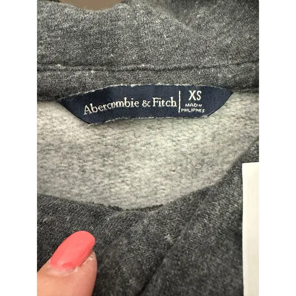 Abercrombie Fitch Hoodie Womens Sz XS Gray Long Sleeve Pullover‎ NWT #ST7-5 - Image 4