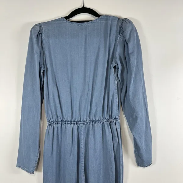 Lovers & Friends Jumpsuit Size S Blue Chambray Denim Long Sleeve Boho‎ Chic - Image 8