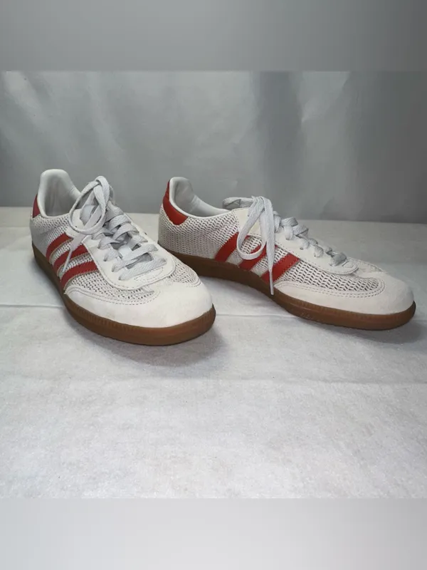 Adidas Originals Men's Samba OG Crystal White Preloved Red Mens 6.5 Womens 7.5 - Image 2
