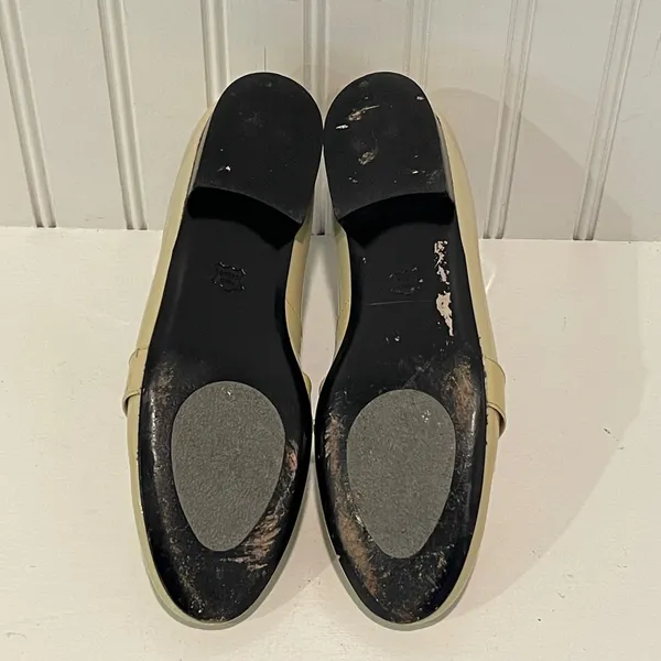 Minhk Patent Leather Penny Loafers Wmn Cream Preppy Almond Toe Slip On Shoes 8.5 - Image 6