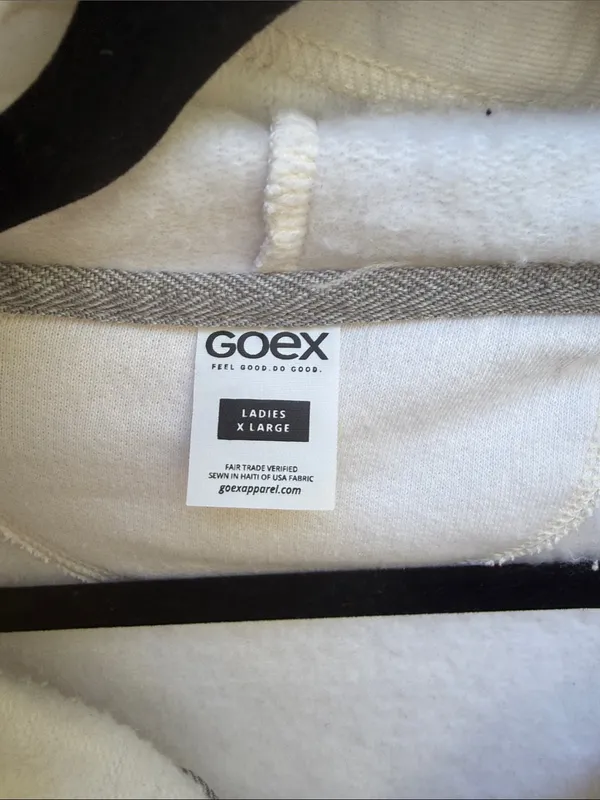 GOEX SUPER SOFT Hoodie Cream Hooded Pullover with Pink "always" Script - Image 2