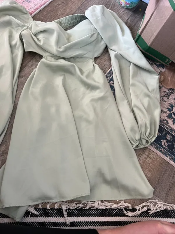 Hello Molly Done with‎ You' Satin Dress - Mint Green size S - Image 4