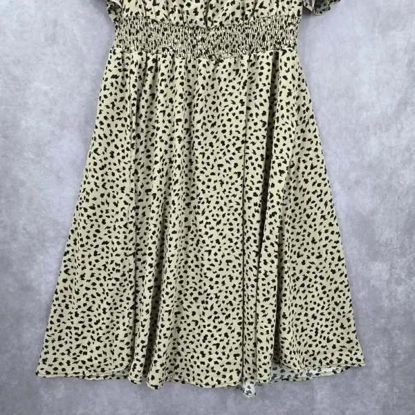 Bloomchic Animal‎ Print Flutter Office Short Sleeve Flowy Flare Midi Dress XL - Image 4