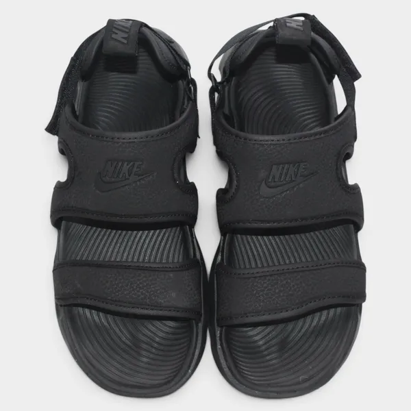 Nike Owaysis Sandals Women 7 Triple Black Adjustable Sport - Image 11