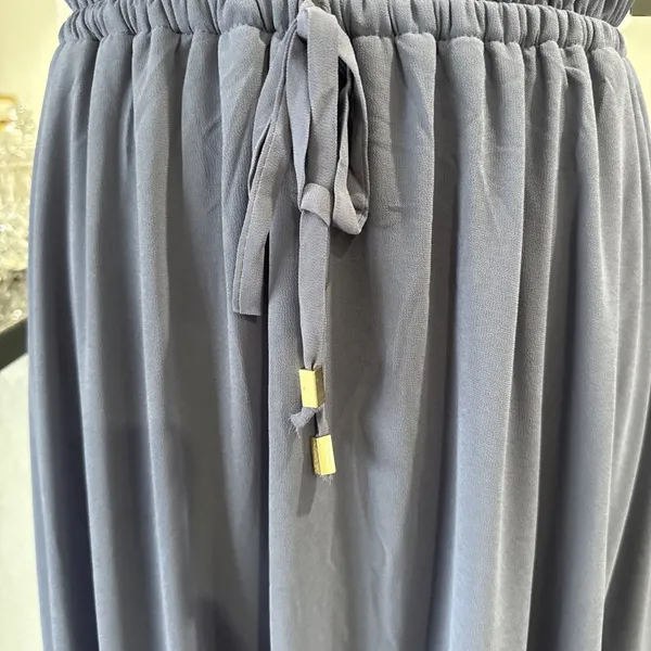Lulus Halter Neck Blue Maxi Gown Formal Dress Evening Prom Party Dress Large - Image 5