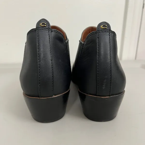 Coach G3324 Devin Ankle Bootie 10 Black Chelsea Pointed Toe Block Heel - Image 4