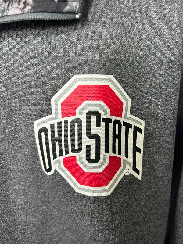Ohio State Quarter Zip Gray Size M - Image 2