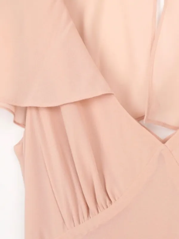 LULU's Chic Bridesmaid Prom Wedding Flowy Romantic Elegant Sexy Maxi Dress - Image 6