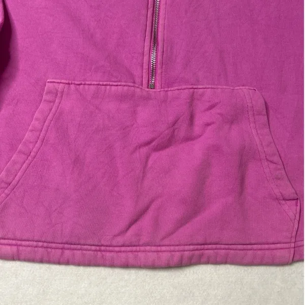 PINK Victoria's Secret Pink Crop 1/4 Zip Sweatshirt Pullover Fleece Small - Image 3