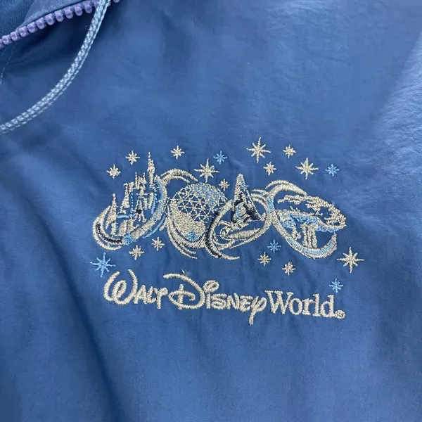 Unisex 90s vintage Walt Disney magical Mickey Mouse blue windbreaker small - Image 4