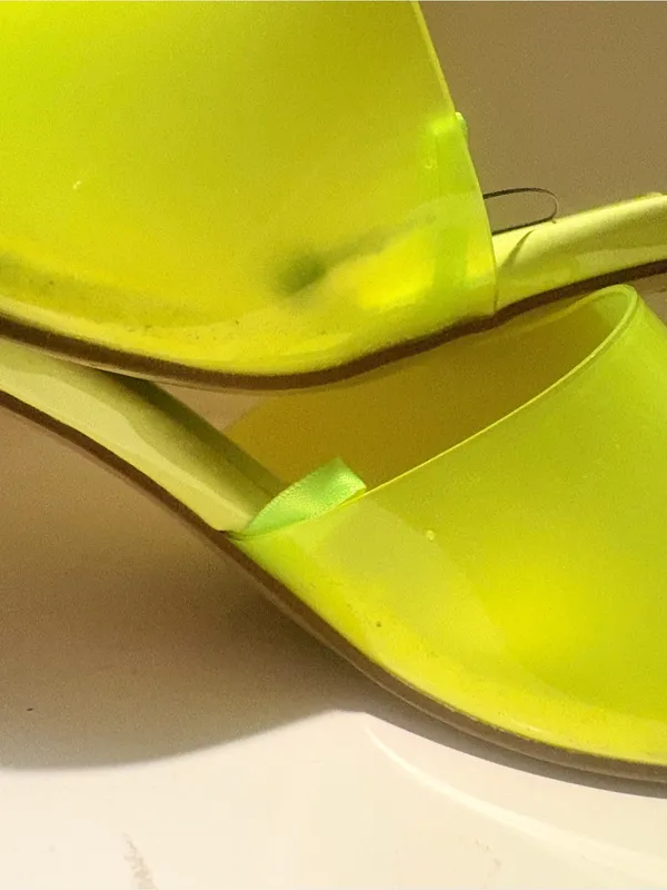Steve Madden Neon Lime Slide Mules - Image 5