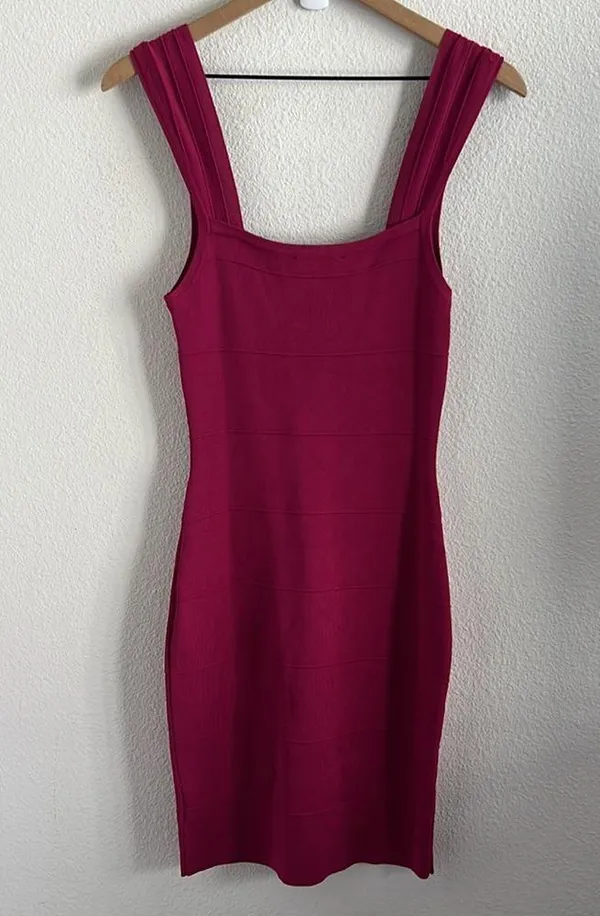 Guess Los Angeles Sleeveless Party Sheath Pink Dress Bondage Y2K 4 - Image 2