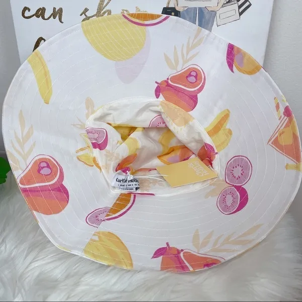 Charlie Holiday Indie Fruity Print Bucket Hat Vacation Resort Beach Summer Y2K - Image 3