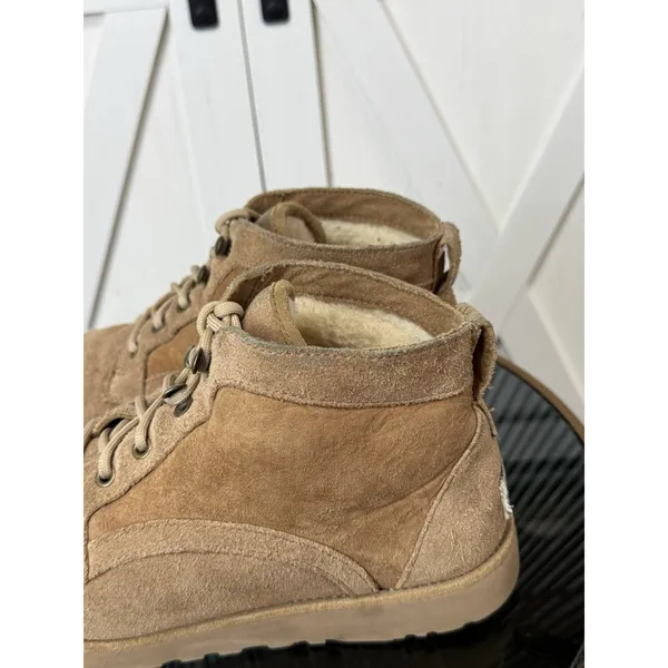 UGG Bethany Women's Boots Size 9 Brown Suede Sheepskin Lace Up Ankle Boots - Image 8