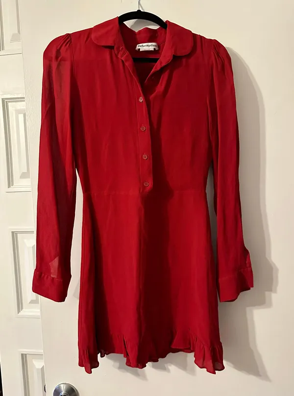 Reformation Red Dress - Image 3